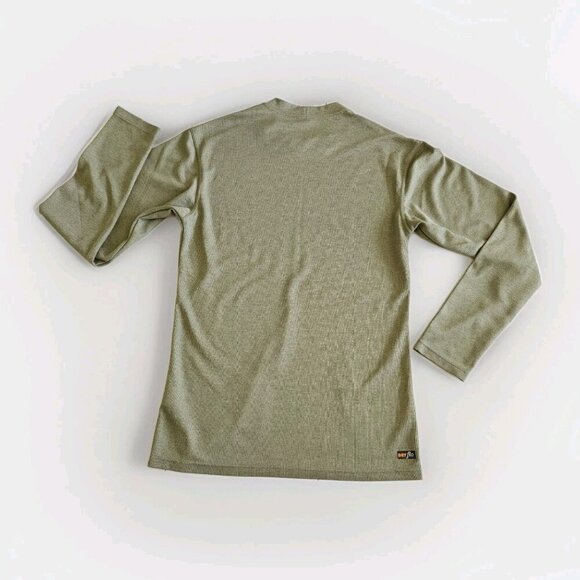 Lowe Alpine Baselayer LS T Shirt Mens S Khaki Green Outdoor DryFlo Hike Training - Picture 2 of 14